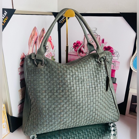 Hand Crafted Handbags - Handcrafted in India Woven real Leather Handbag